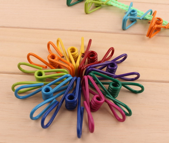 Factory wholesale 12 color multi-purpose clip high quality multi-functional storage clip clothes drying sealing clip