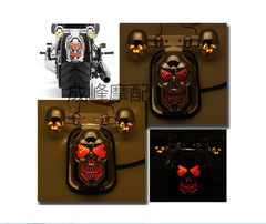 Motorcycle parts electroplated skull brake steering integrated tail light Harley motorcycle modified tail light indicator light