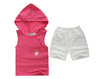 Children's summer sports suit for boys, cotton T-shirt, shorts, set, children's clothing