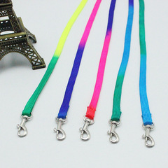 Pet supplies Xixi colorful collar leash rainbow color nylon dog leash factory direct sale 1.0*120