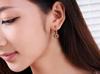 Fashionable accessory, crystal, earrings, Korean style, ebay