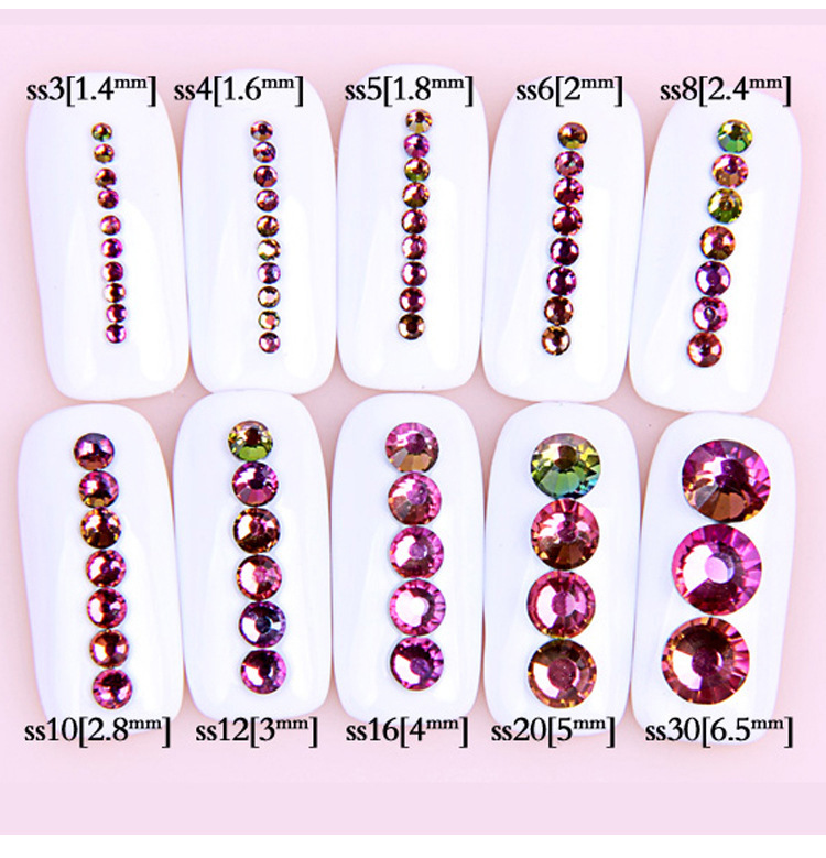 Fashion New Flamboyant Colorful Volcanic Rock Rhinestone Bottom Nail Jewelry display picture 1