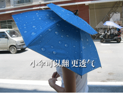 double-deck ventilation Rainproof Sunscreen Large Visor child Go fishing ultraviolet-proof fold sunshade Sunscreen Umbrella hat
