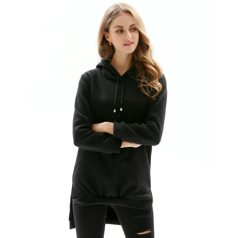 pullover hooded irregular sweatshirt NSJR36734