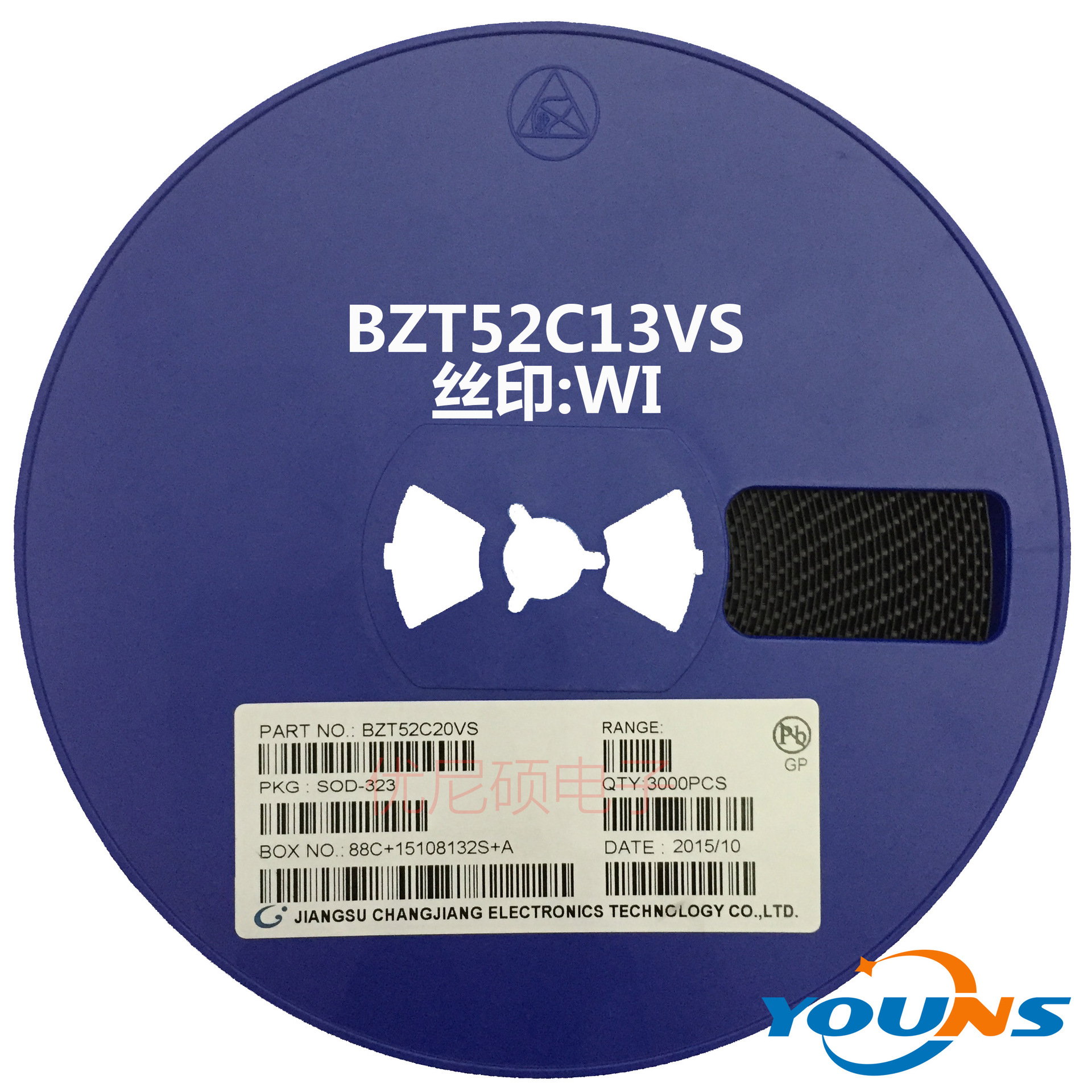 长电 贴片稳压二极管 BZT52C13VS 13V 丝印WI SOD-323 全新正品