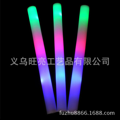 厂家直销 七彩海绵荧光棒 歌迷演唱会用闪光棒 发光棒 助威道具|ms