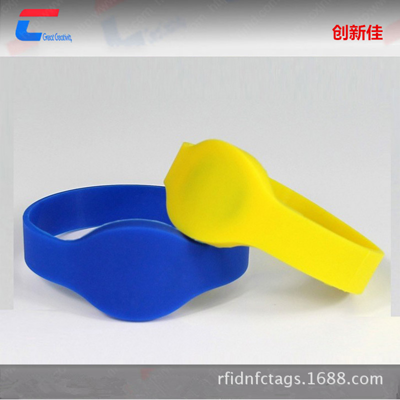 创新佳入场识别腕带 身份识别rfid硅胶腕带 游泳池防水NFC腕带