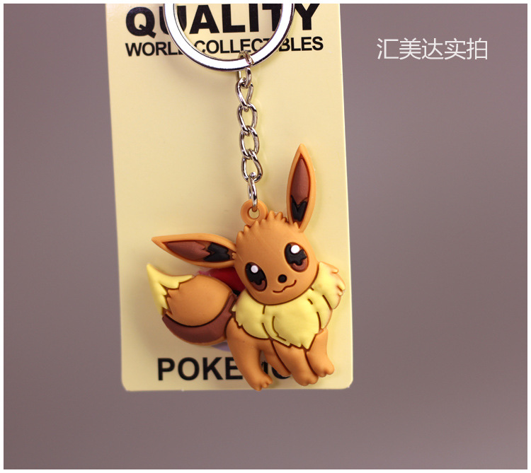 Llavero de Pikachu y Pokémon, colgante de silicona blanda, accesorio divertido