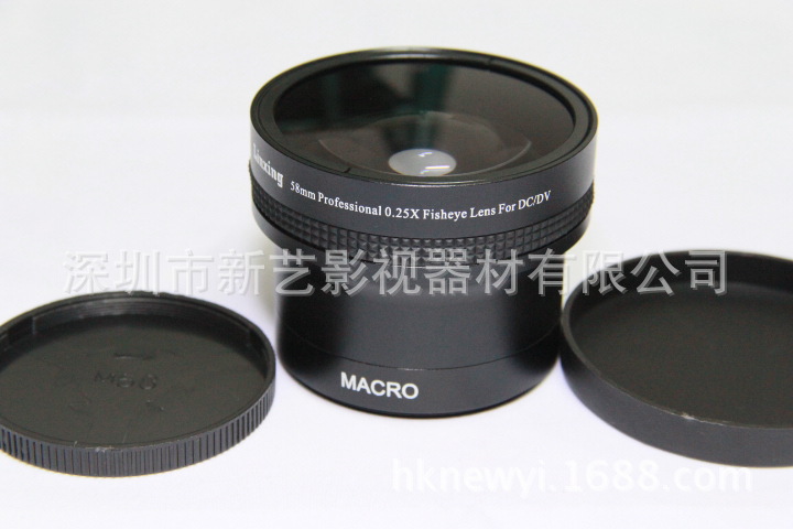 批发 新艺 58mm 0.25倍超广角 鱼眼镜头