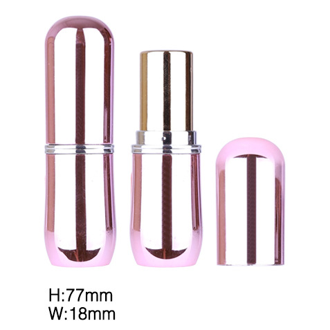 跨境新品高档塑料粉色圆形口红管塑料口红外壳唇膏管空管厂家批发