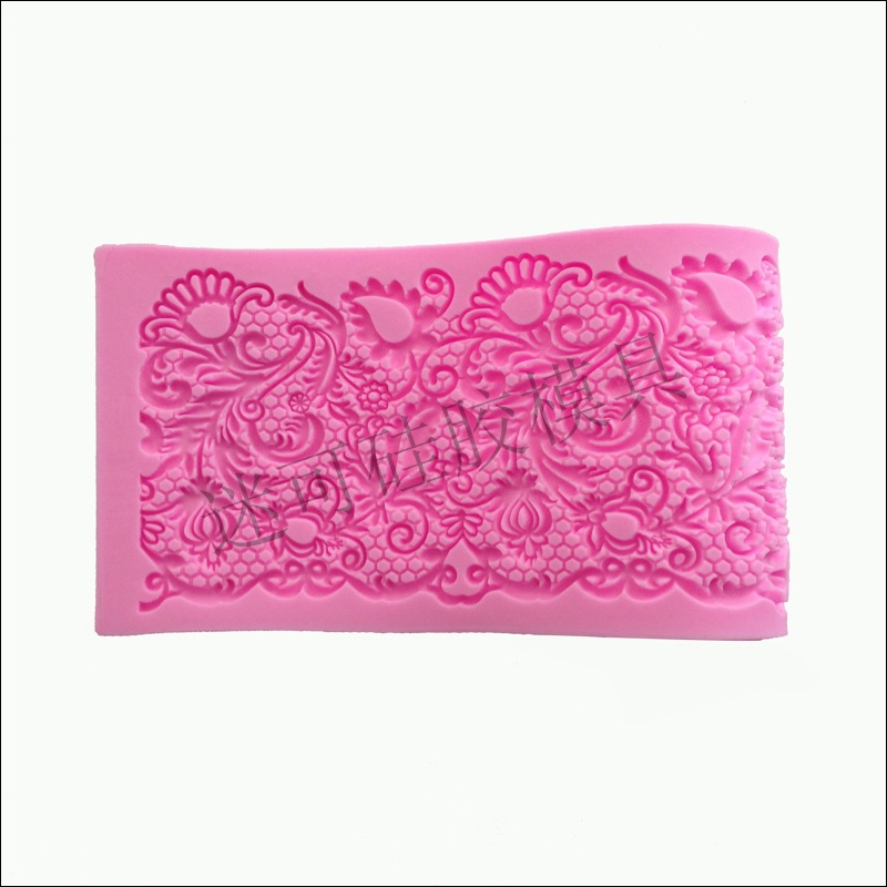 Fondant molde de encaje molde de silicona fondant en relieve Pad muestra directa de la fábrica