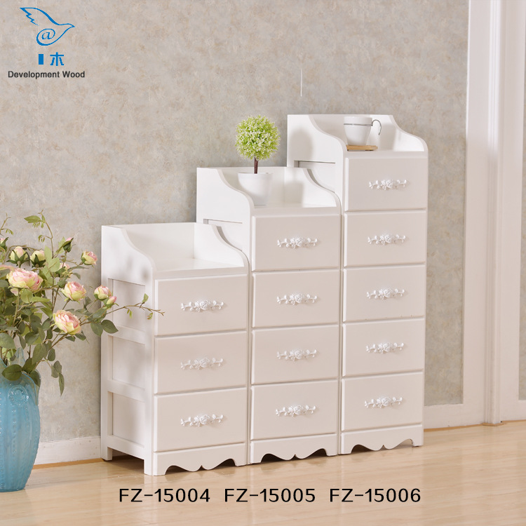 发展木业实木收纳柜储物柜床头边柜斗柜抽屉窄柜迷你一件代发
