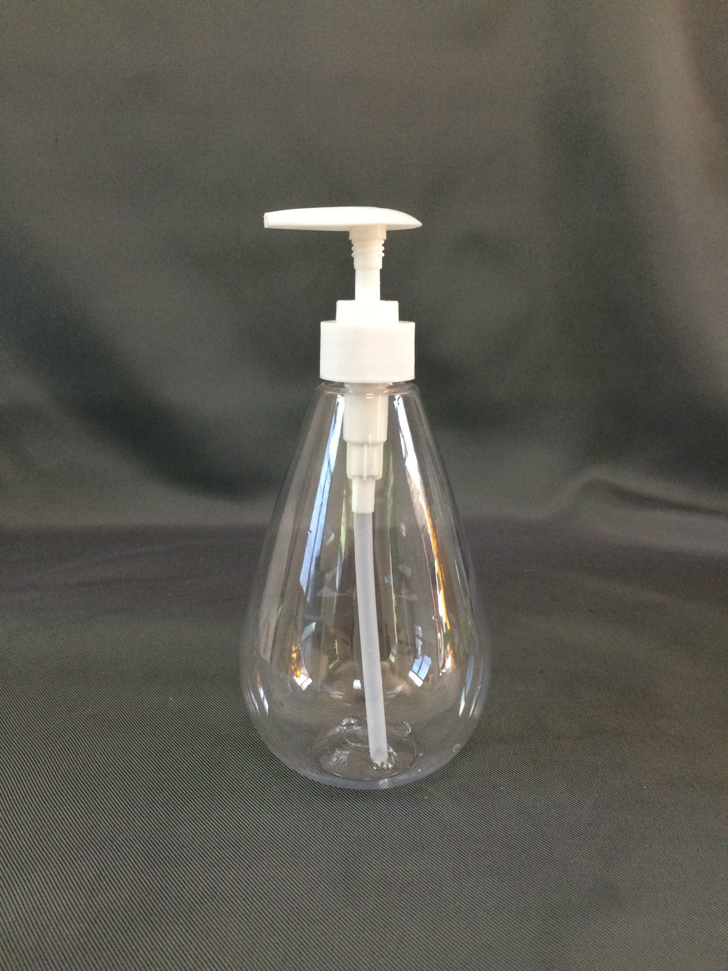 厂家供应500ml透明pet塑料锥形泵头洗手液瓶，颜色可