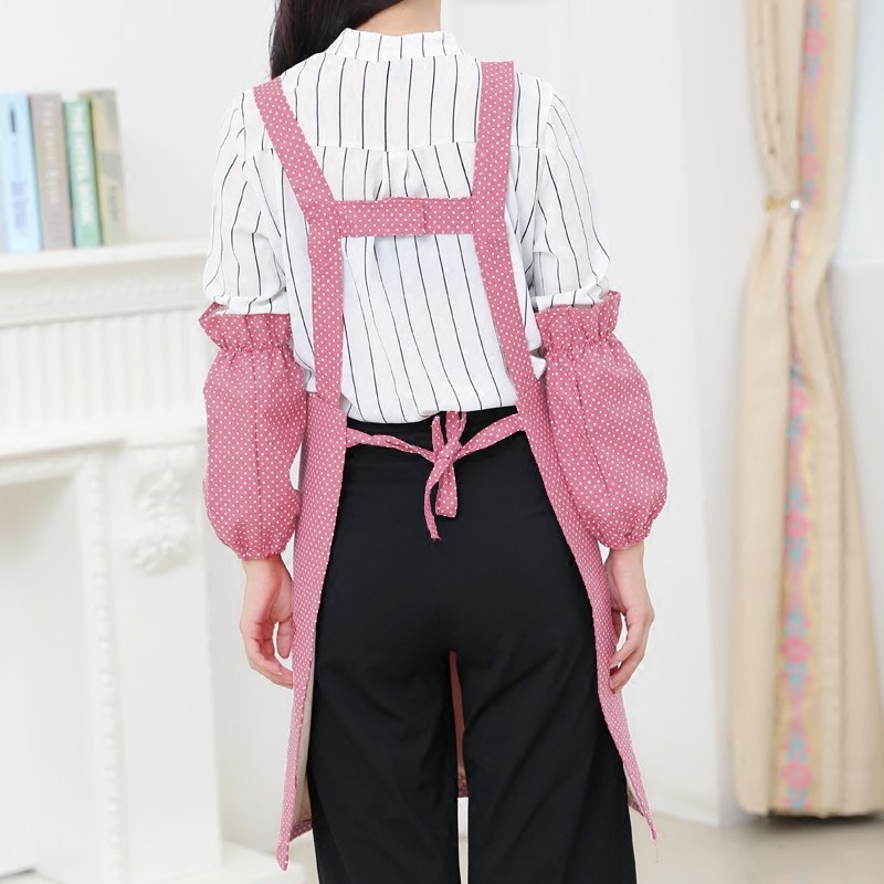 Liquidación Corea moda delantal impermeable de las mujeres manga leche té tienda cocina restaurante flor tienda TRABAJO ROPA logotipo personalizado logotipo