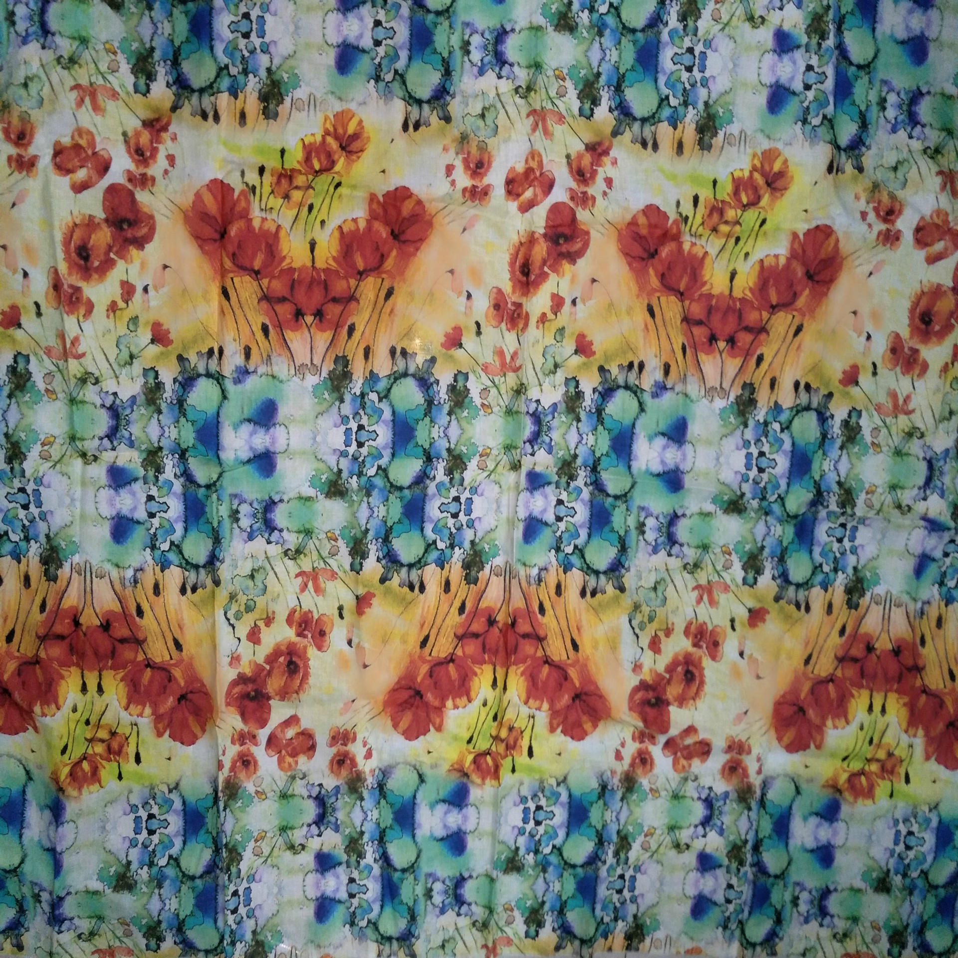 印花厂家 苎麻创意印花 活性数码直喷KH3211