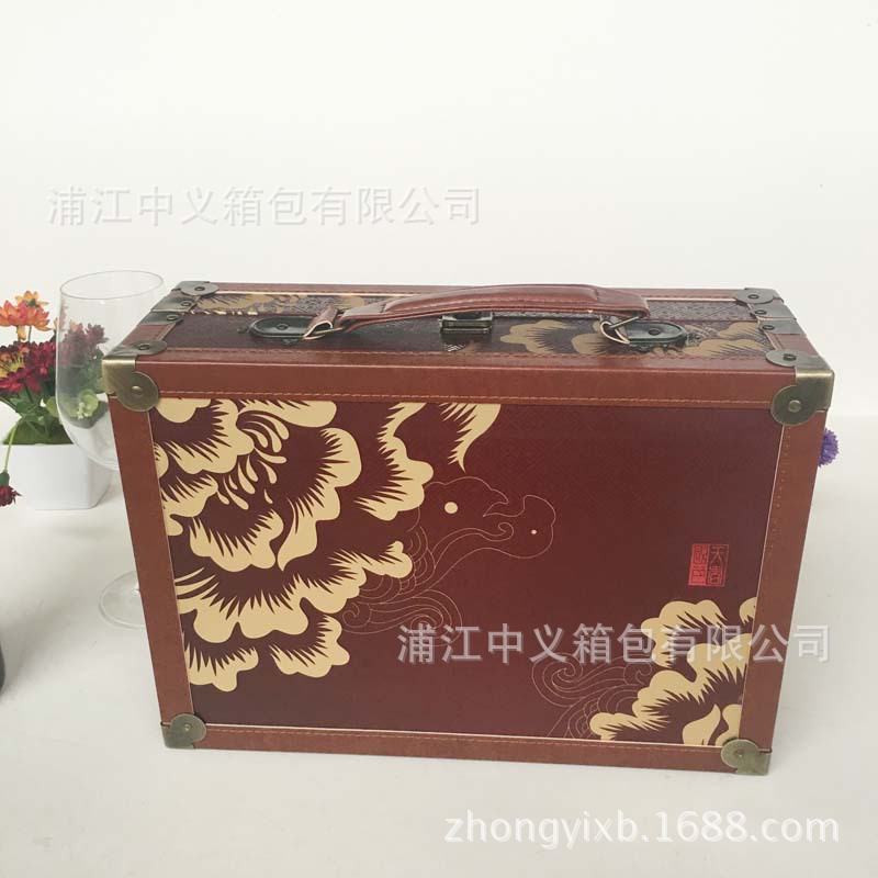 厂家供应包边搭条化妆箱拼色印刷皮质饰品盒礼品包装盒行业包装盒