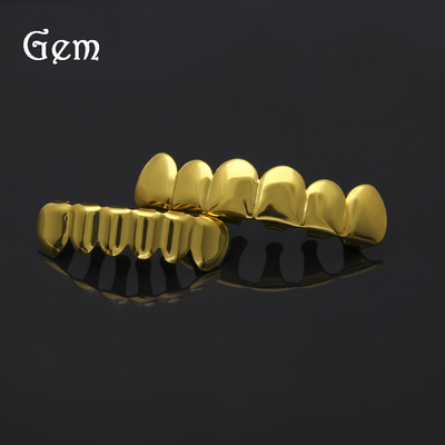 Europe and America Gold Tooth Hip hop gold-capped teeth commit suicide Squad clown Same item Cool Braces hiphopgrills