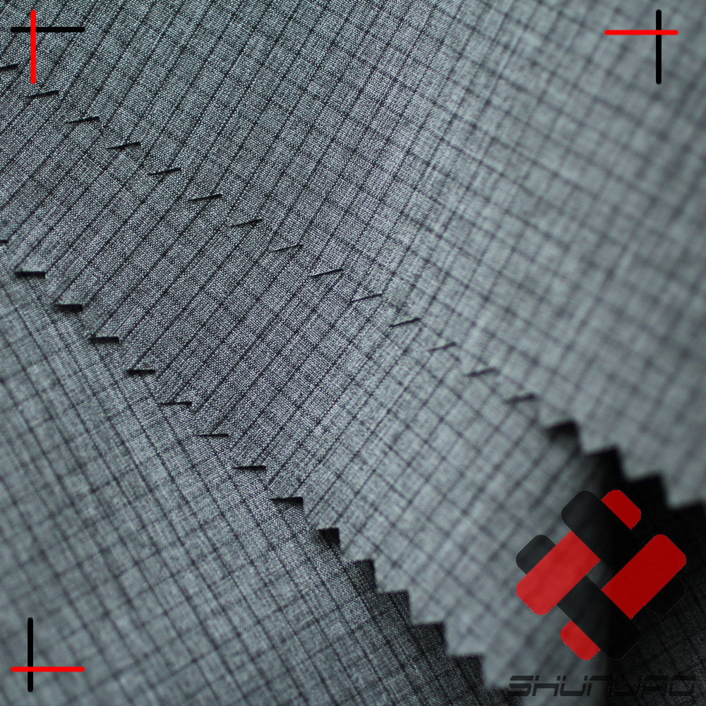 舜尧 50D格子雪梨纺 阳离子并网春亚纺