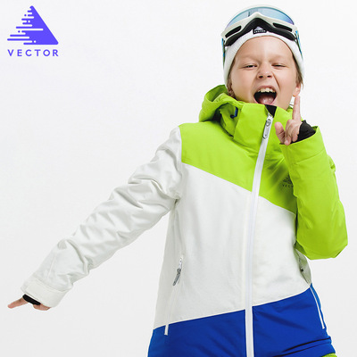 VECTOR户外滑雪服男女童款冬季保暖加厚单双板拼接滑雪服定制|ru