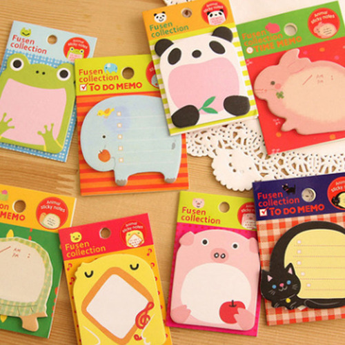 Office cultural and educational forest cartoon animal shape N times stickers student gifts random stickers post-it note paper