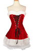 new red Swan velvet hair Christmas dress Christmas dress