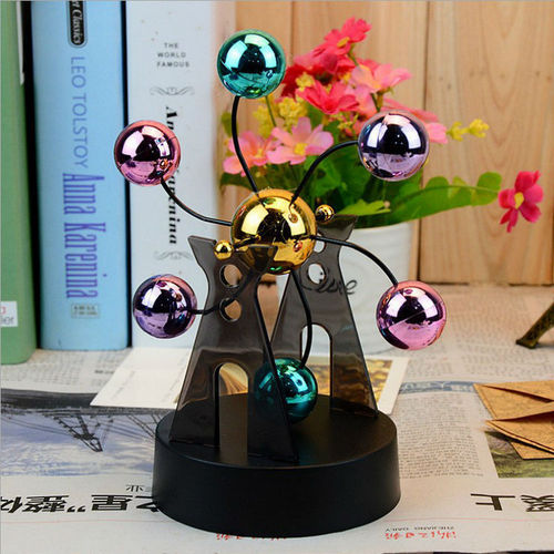 K501 Colorful Ball Ferris Wheel Celestial Body Perpetual Motion Instrument Windmill Perpetual Motion Magnetic Large Swinger Desk Scientific Ornament