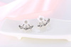 Fresh earrings, high-end accessory, Korean style, simple and elegant design, 1 pair, wholesale