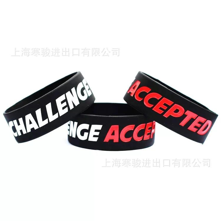 Challenge Accepted silicone bracelet wristband