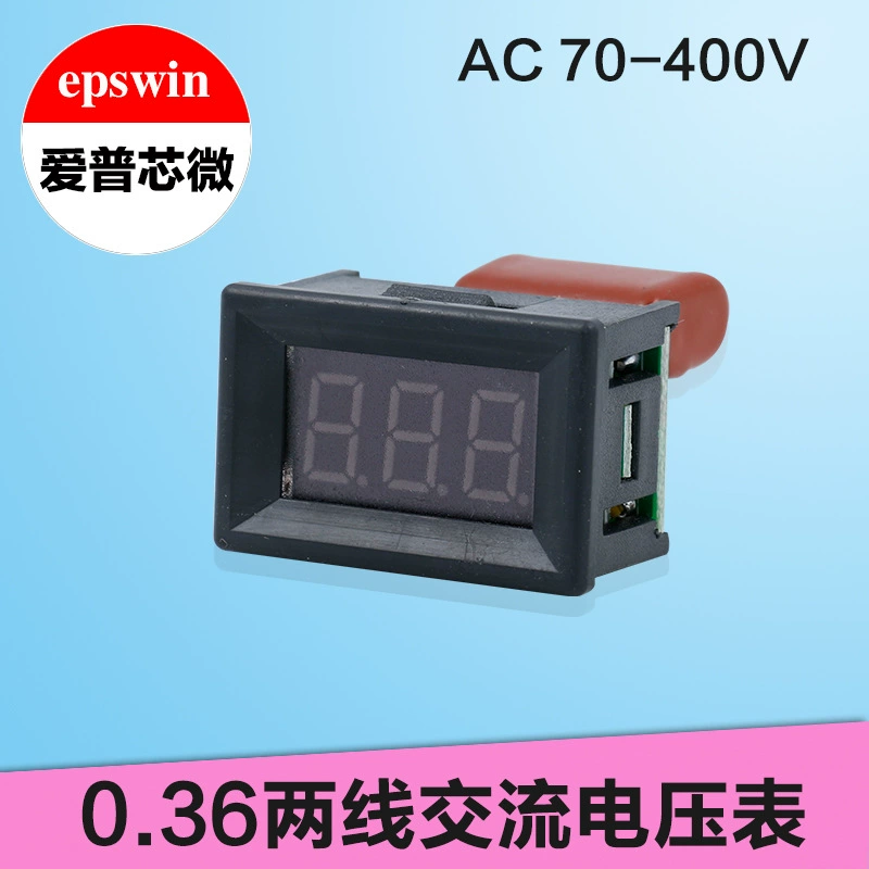 Прямые продажи 0,36-дюймовый двухпроводной вольтметр переменного тока с цифровым дисплеем 70-380 В светодиодный цифровой дисплей Вольтметр головка