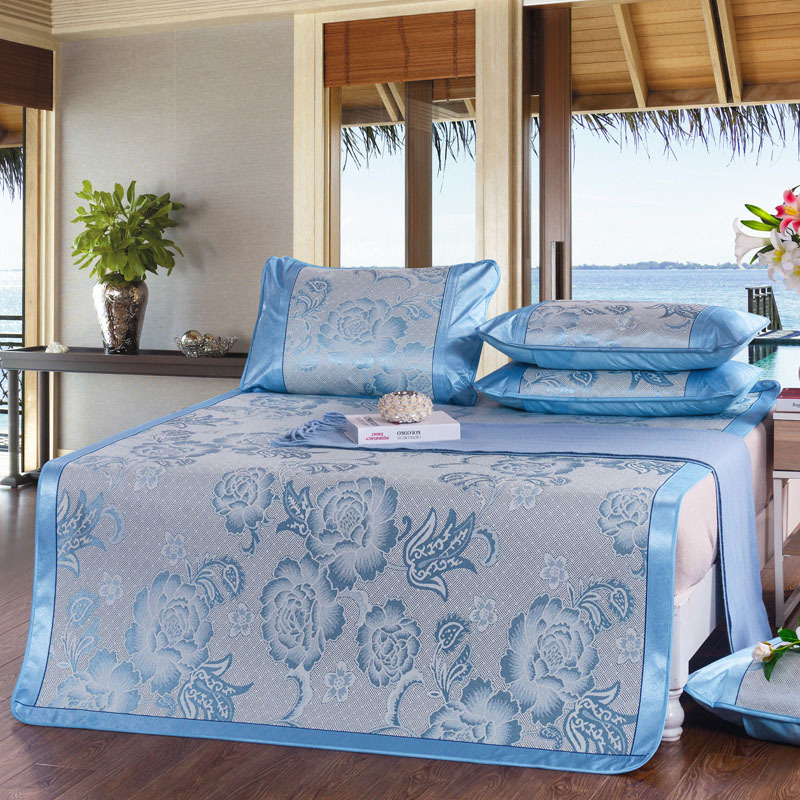 2019凉席印花冰丝席三件套单双人席子可折叠夏凉空调席 厂家直销|ru