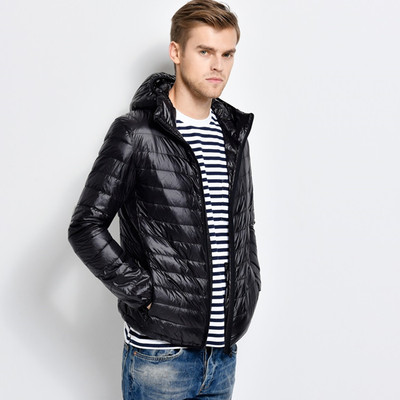 2017轻薄款轻薄羽绒服男连帽男士冬装外套加大码男装男式厂家批发|ru