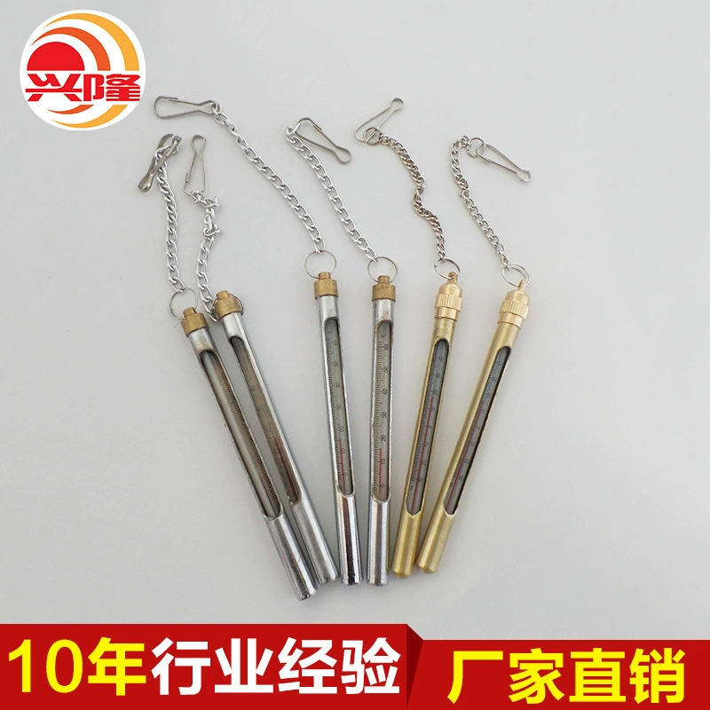 Медный карный термометр Горный термометр угольный кард стеклянный термометр промышленный металлический кард