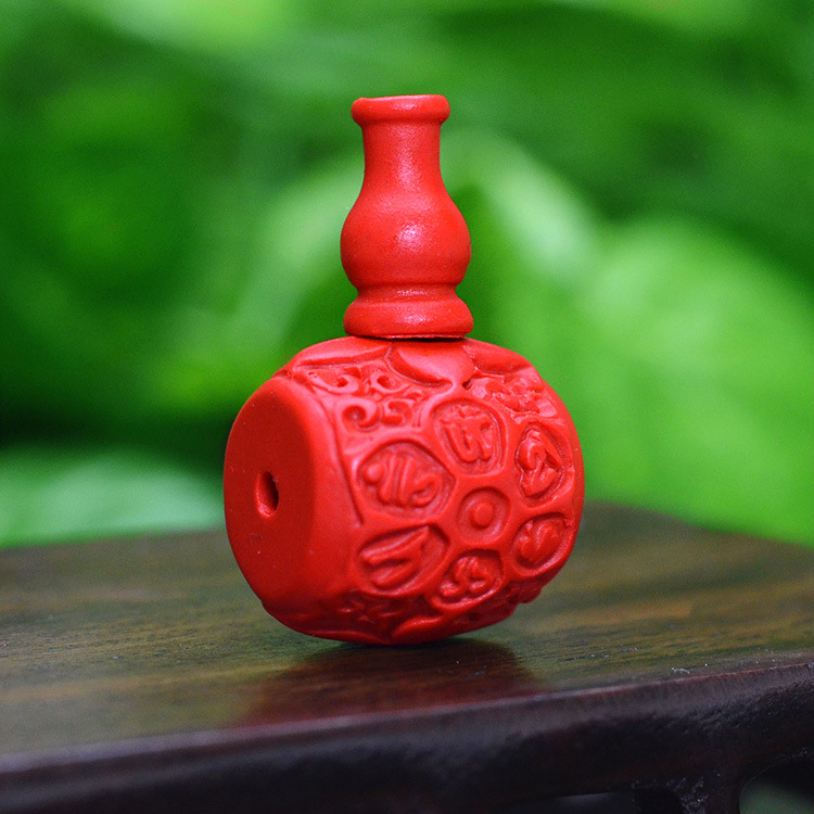 436088 八宝三通 朱砂三通佛头 三通饰品配件