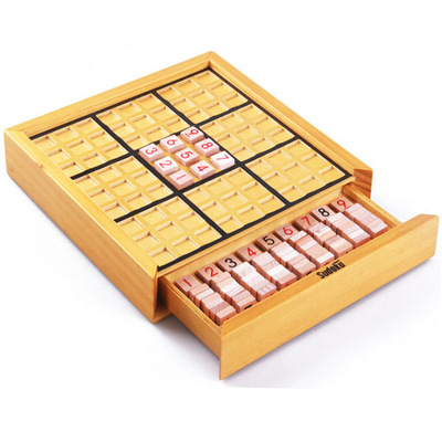 adult Puzzle intelligence Toys wooden  wooden  Sudoku chess Parenting game Sudoku squared paper for practicing calligraphy Gold Edition