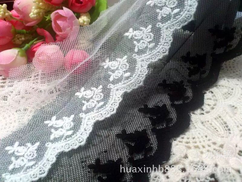 棉线网布刺绣花边 爆款热销款 蕾丝花边 服装辅料花边 厂家直销