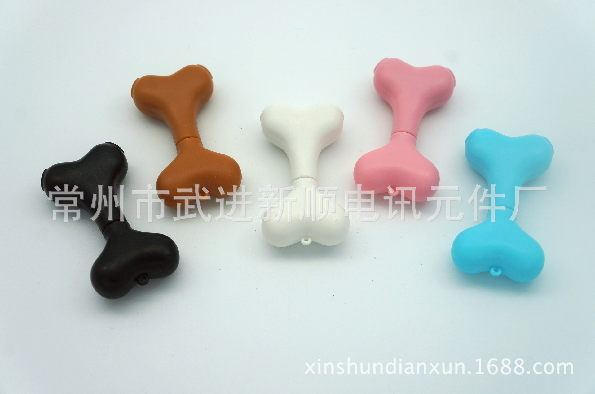 狗骨头耳机音频分线器，情侣一分二音乐分享器，爱情礼品可定制