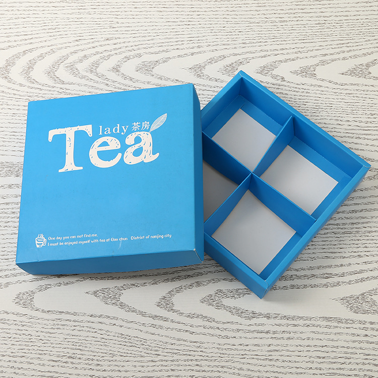 厂家批发天地盖式彩印纸盒袜子包装纸盒加印四个分区礼品纸盒定做