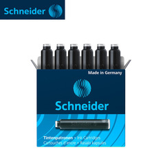 德國施耐德Schneider 黑色6601墨囊歐標通用6隻裝鋼筆墨水墨膽