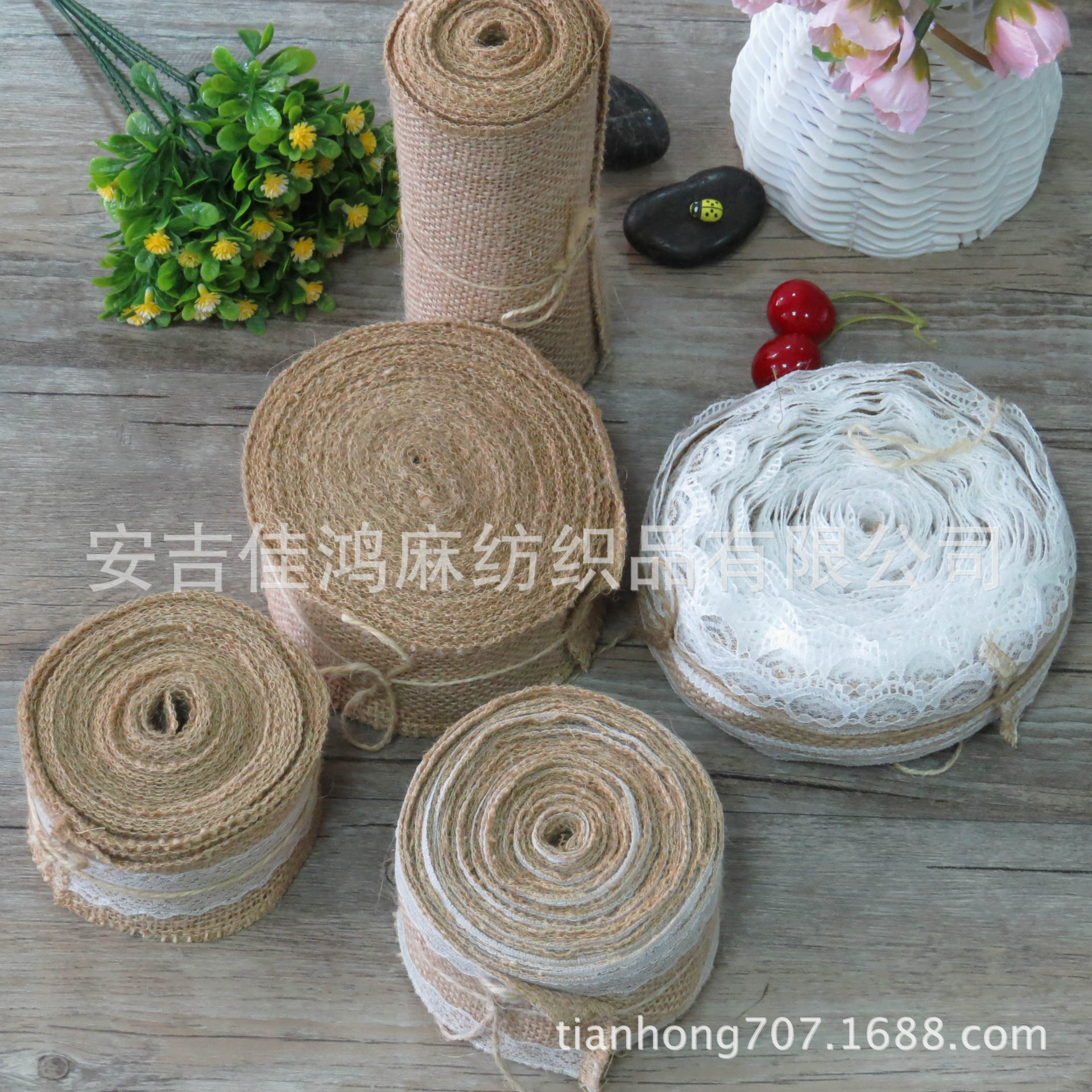 电商爆款 黄麻织带 麻卷 粗麻布带 手工农舍家居装饰 蕾丝麻卷-阿里巴巴