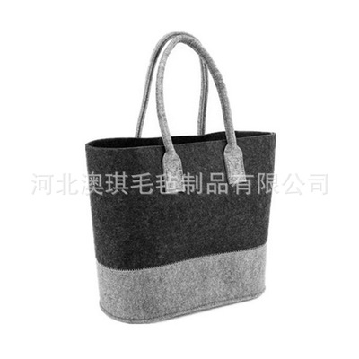 Manufacturers supply Customized Foreign trade felt reticule environmental protection One shoulder Felt bag environmental protection Felt bag logo