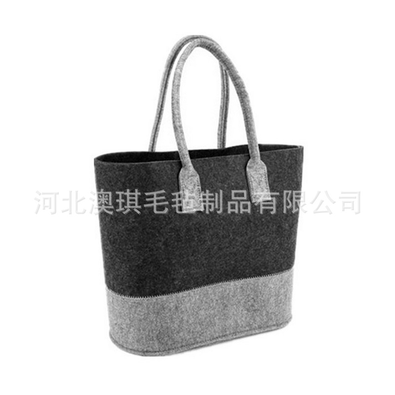 Manufacturers supply Customized Foreign trade felt reticule environmental protection One shoulder Felt bag environmental protection Felt bag logo