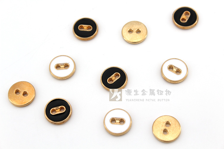 【源生金属钮扣1243】 两眼金属钮扣衬衣扣针织装饰扣手缝扣