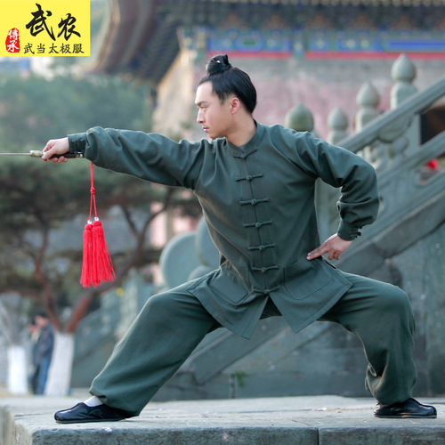 tai chi clothing chinese kung fu uniforms flax comfortable and breathable morning exercise uniform