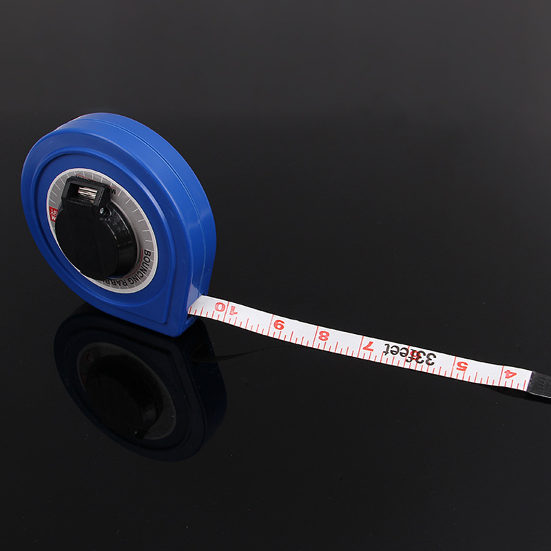 厂家货源纤维防水皮卷尺10M-100M 软皮尺，不伸缩