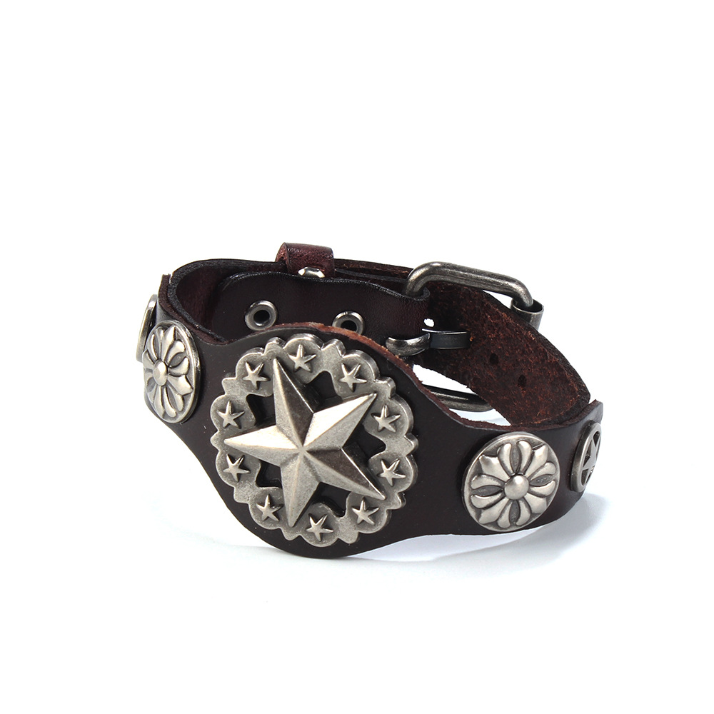 retro leather bracelet for men and women