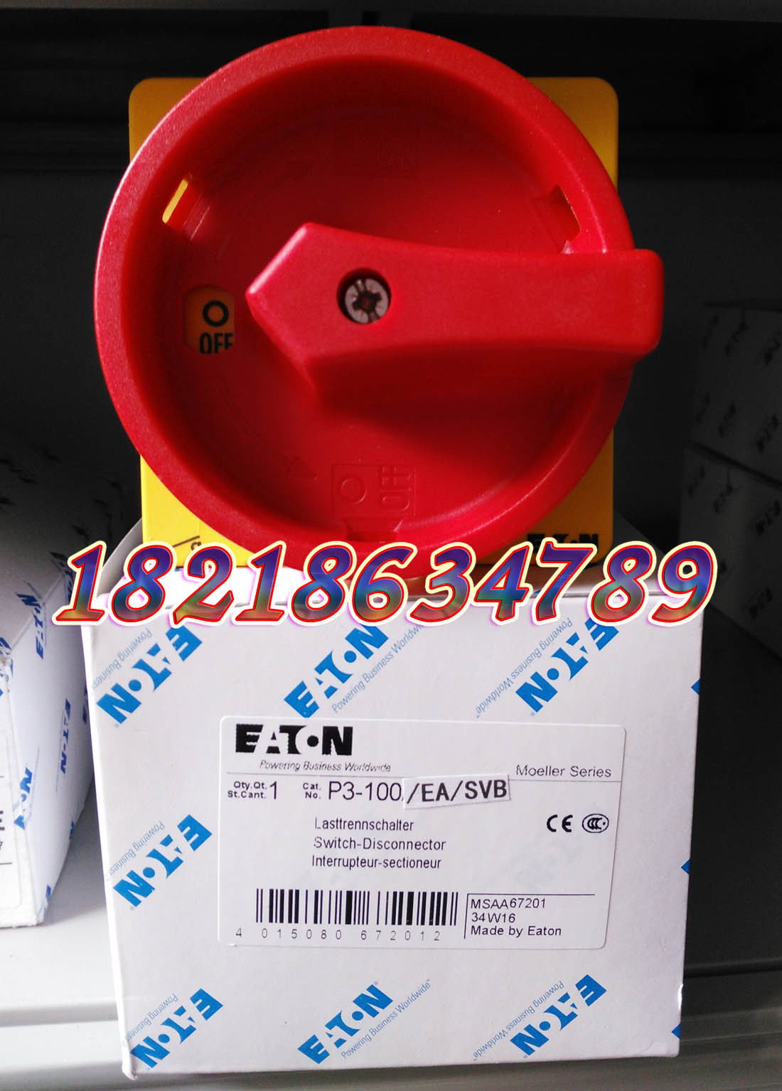 EATON 穆勒 P3-100/EA/SVB负荷隔离开关,正品现货