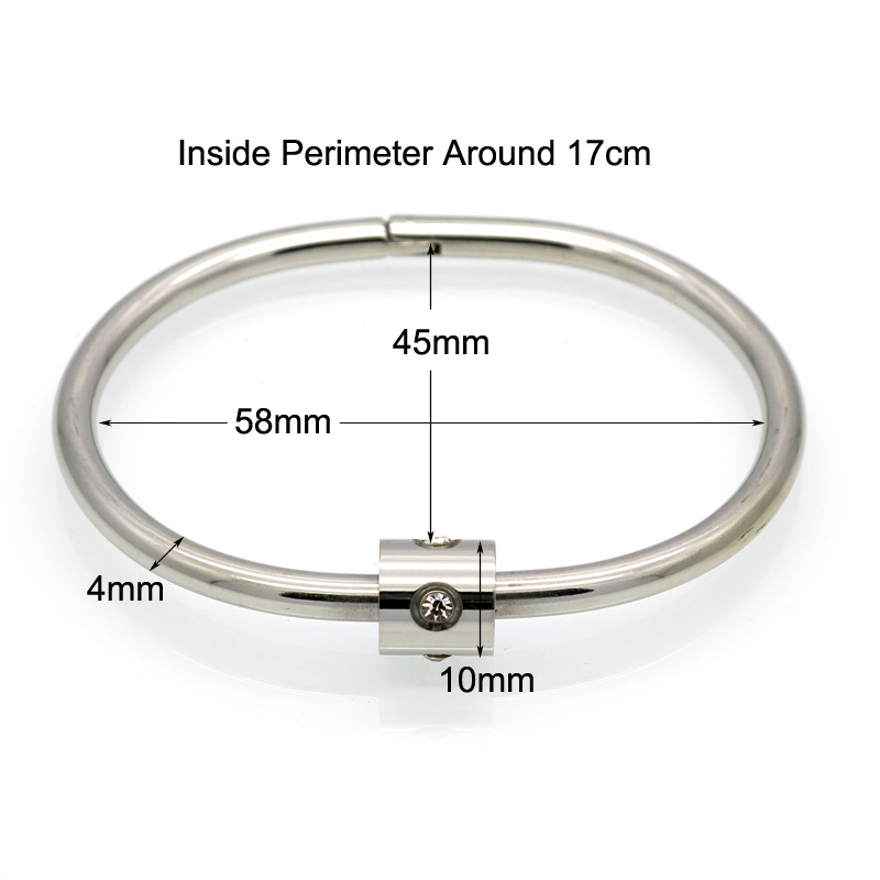 Mode Géométrique Acier Au Titane Incruster Strass Bracelet display picture 3