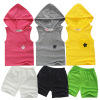 Children's summer sports suit for boys, cotton T-shirt, shorts, set, children's clothing