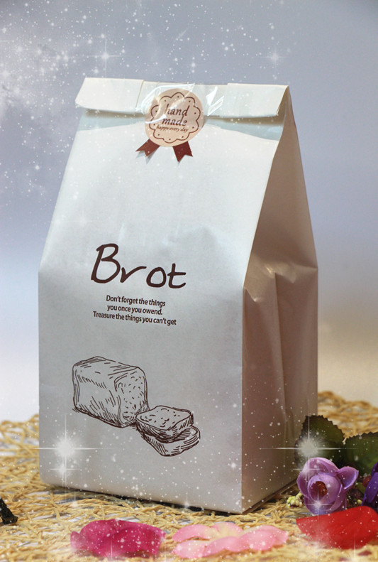 现货法棍土司面包防油纸袋定制开窗尖底食品纸袋定做批发