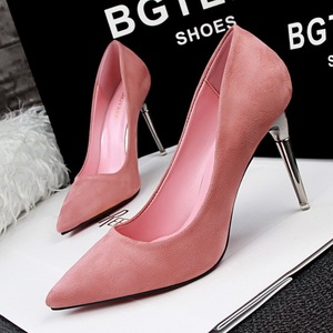 2722-1 han edition fashion contracted fine with high heels suede shallow mouth pointed sexy nightclub show thin single s